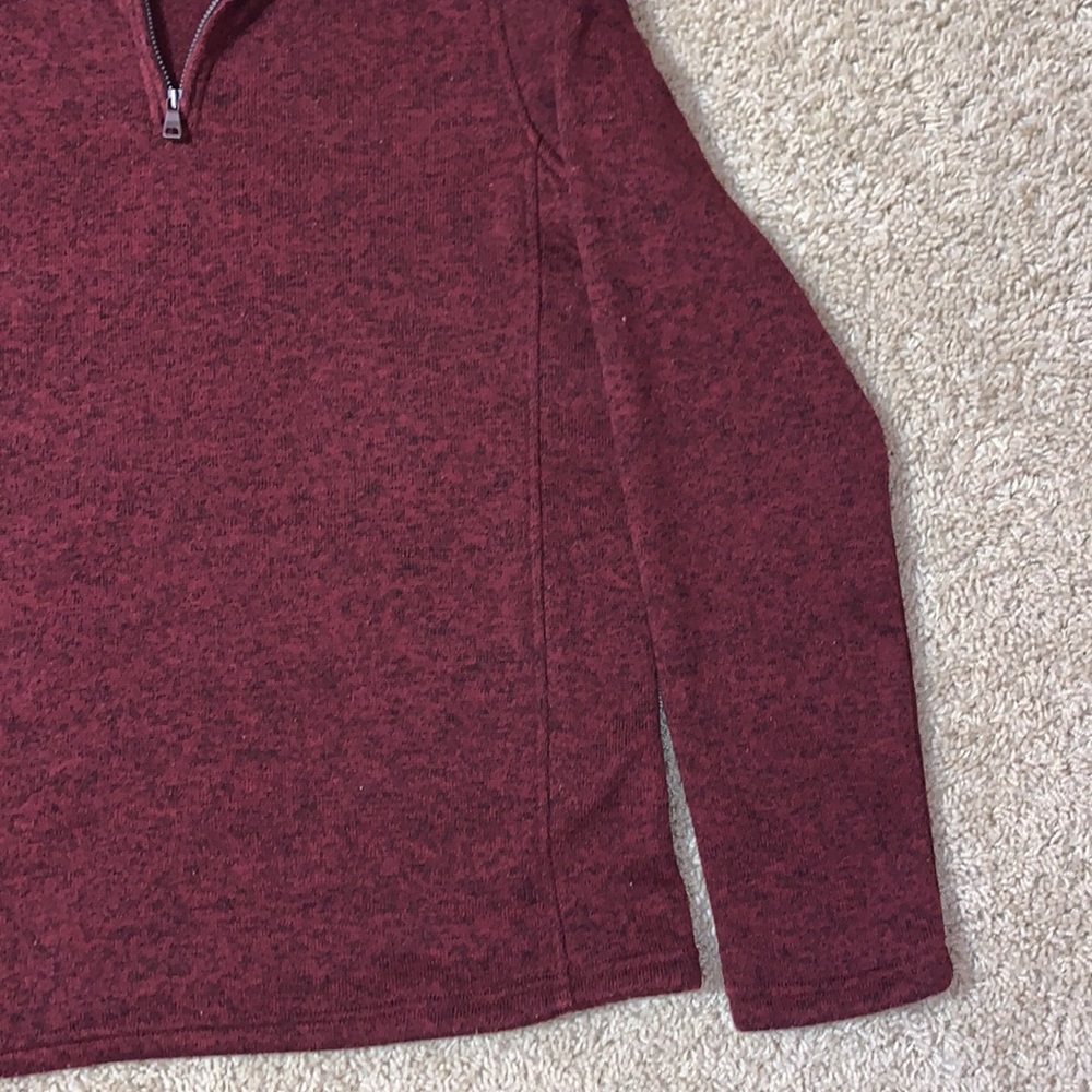 Men’s Urban Pipeline Maroon Fleece Half Zip Sweater Size Small - Picture 3 of 10